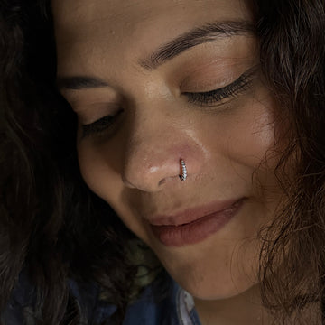 Intricate Zircon String Nose Ring